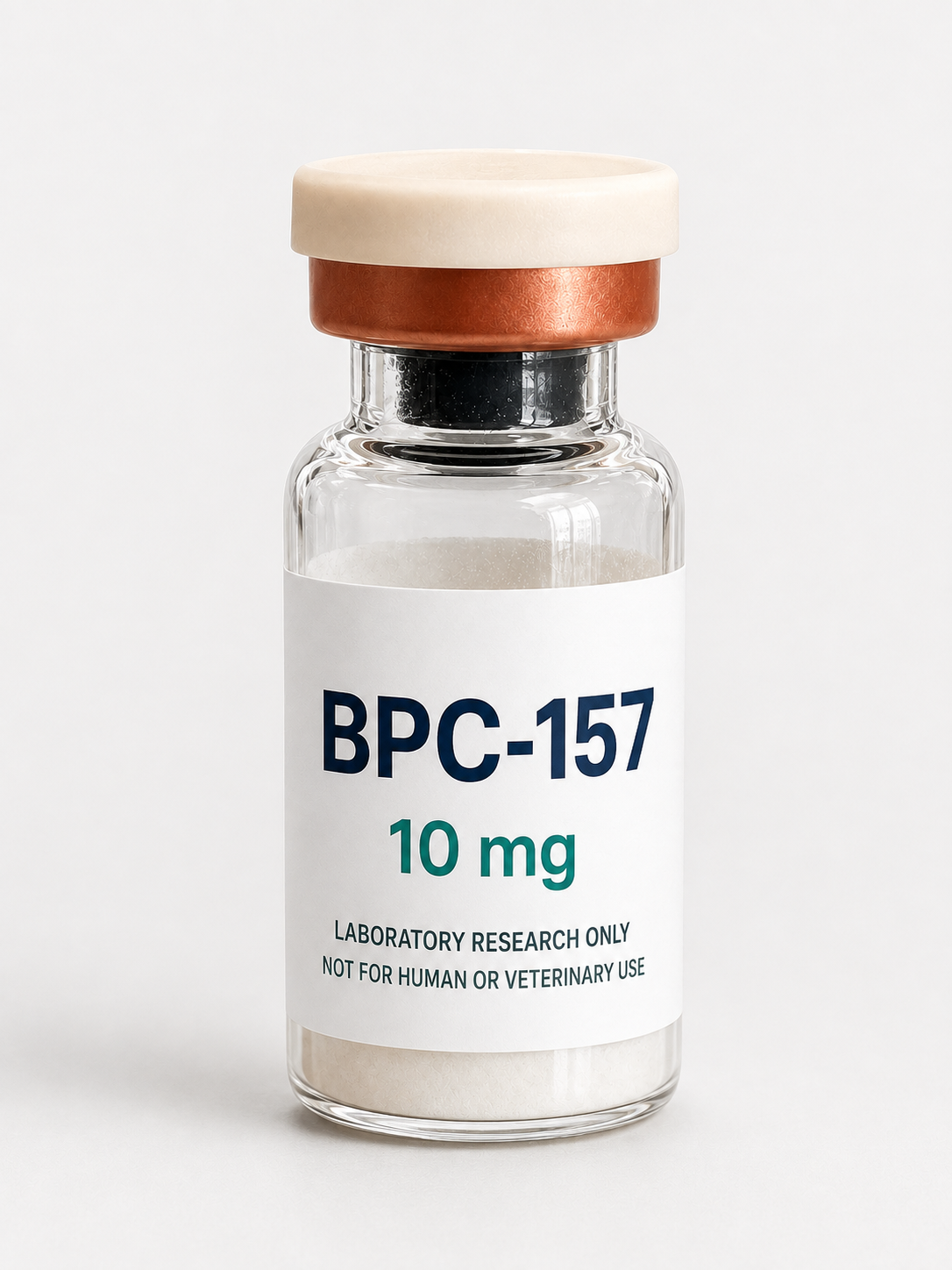 Catalog reference graphic; not a product photograph — BPC-157 10 mg.